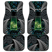 Personalised New Zealand Toki Car Mats Silver Fern Mix Aotearoa Maori Pattern LT14 - Polynesian Pride