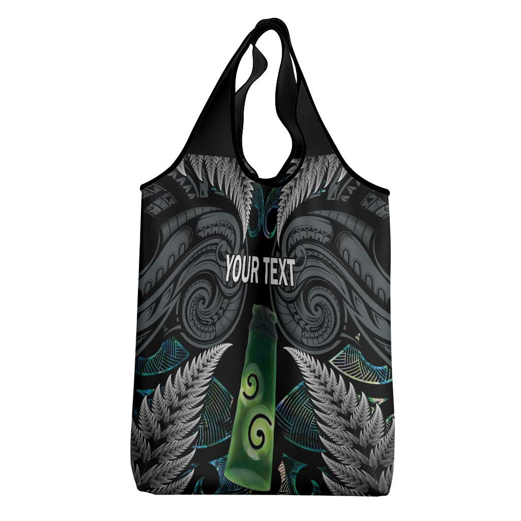 Personalised New Zealand Toki Grocery Bag Silver Fern Mix Aotearoa Maori Pattern LT14 - Polynesian Pride
