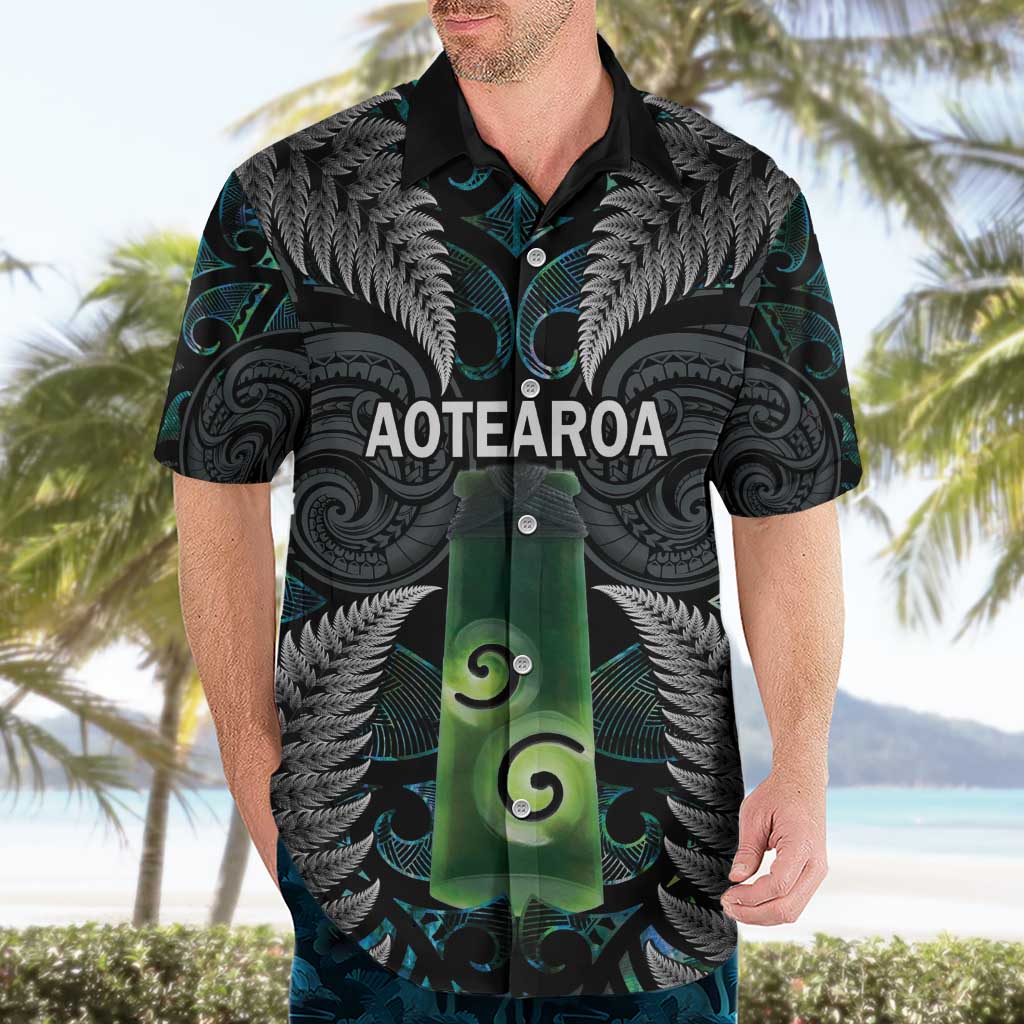 Personalised New Zealand Toki Hawaiian Shirt Silver Fern Mix Aotearoa Maori Pattern LT14 - Polynesian Pride