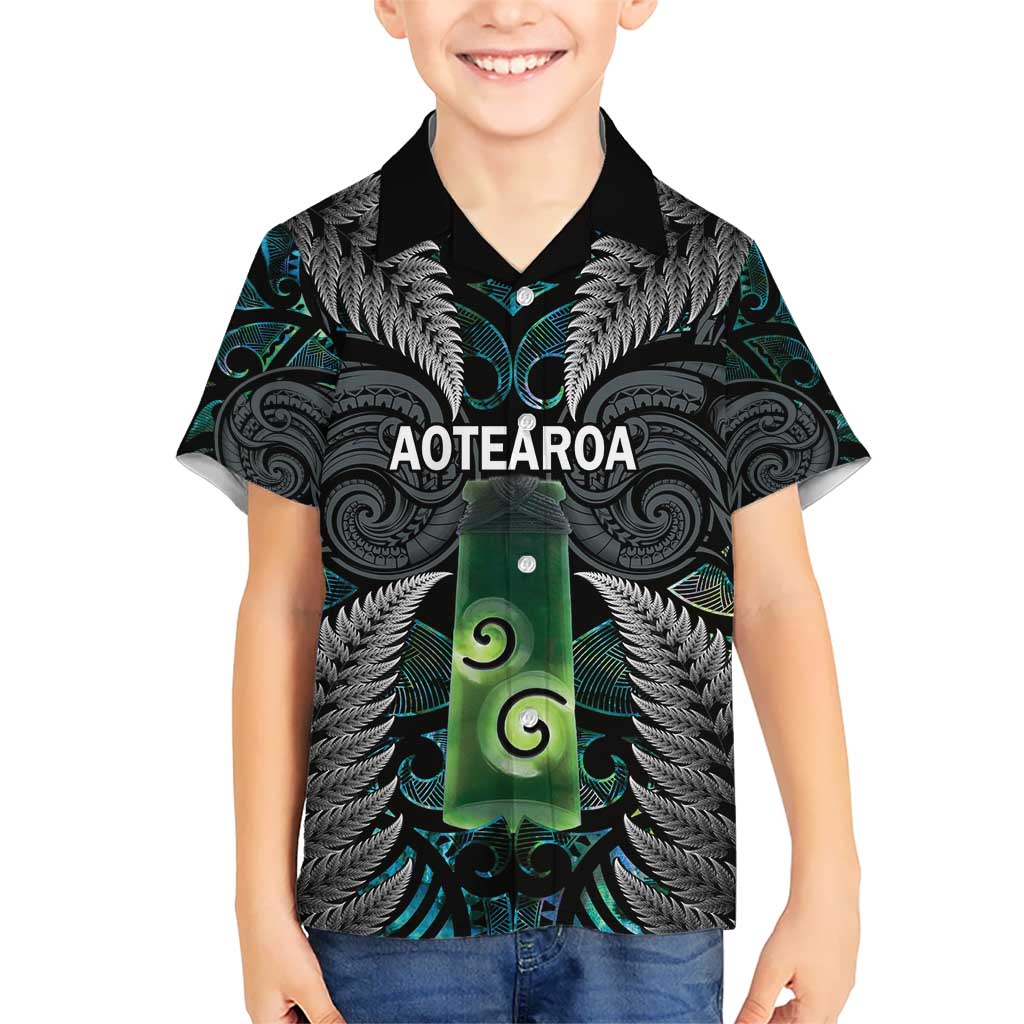 Personalised New Zealand Toki Hawaiian Shirt Silver Fern Mix Aotearoa Maori Pattern LT14 - Polynesian Pride