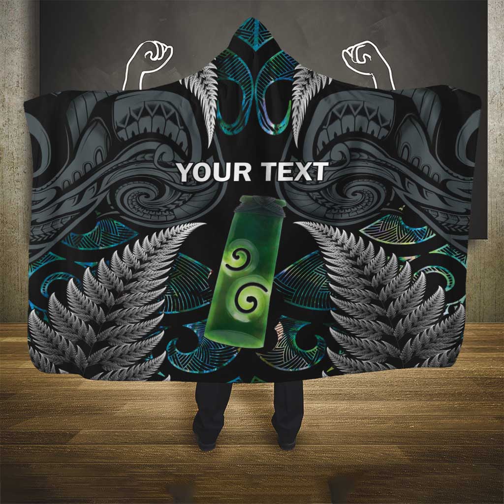 Personalised New Zealand Toki Hooded Blanket Silver Fern Mix Aotearoa Maori Pattern LT14 - Polynesian Pride