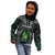 Personalised New Zealand Toki Kid Hoodie Silver Fern Mix Aotearoa Maori Pattern