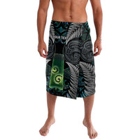 Personalised New Zealand Toki Lavalava Silver Fern Mix Aotearoa Maori Pattern LT14 Black - Polynesian Pride