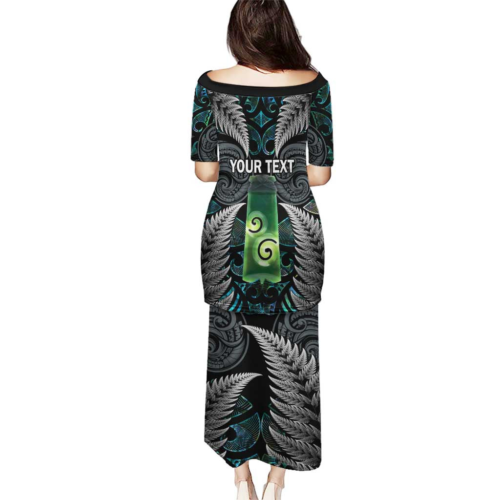 Personalised New Zealand Toki Puletasi Silver Fern Mix Aotearoa Maori Pattern LT14 - Polynesian Pride