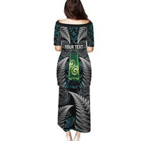 Personalised New Zealand Toki Puletasi Silver Fern Mix Aotearoa Maori Pattern LT14 - Polynesian Pride