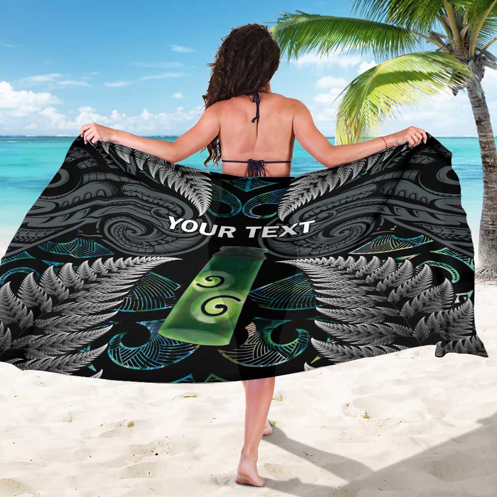 Personalised New Zealand Toki Sarong Silver Fern Mix Aotearoa Maori Pattern