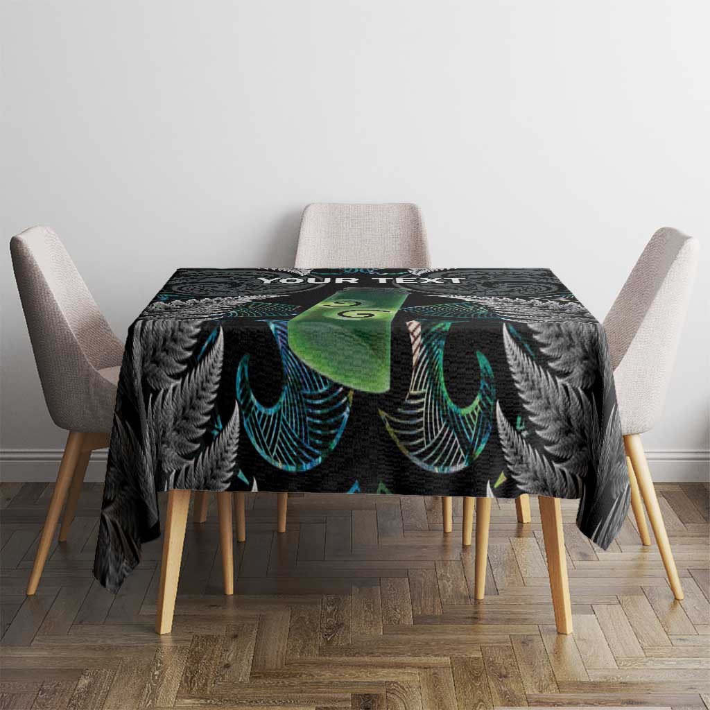 Personalised New Zealand Toki Tablecloth Silver Fern Mix Aotearoa Maori Pattern LT14 - Polynesian Pride