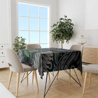 Personalised New Zealand Toki Tablecloth Silver Fern Mix Aotearoa Maori Pattern LT14 - Polynesian Pride