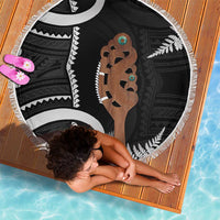 New Zealand Maripi Beach Blanket Silver Fern Mix Aotearoa Maori Pattern LT14 - Polynesian Pride