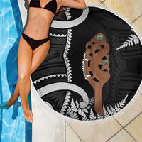 New Zealand Maripi Beach Blanket Silver Fern Mix Aotearoa Maori Pattern LT14 - Polynesian Pride