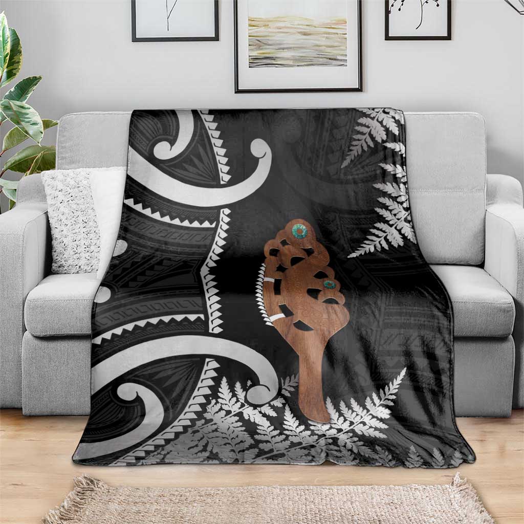 New Zealand Maripi Blanket Silver Fern Mix Aotearoa Maori Pattern LT14 - Polynesian Pride
