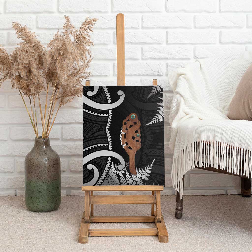 New Zealand Maripi Canvas Wall Art Silver Fern Mix Aotearoa Maori Pattern LT14 - Polynesian Pride