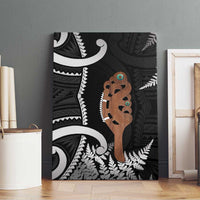 New Zealand Maripi Canvas Wall Art Silver Fern Mix Aotearoa Maori Pattern LT14 - Polynesian Pride