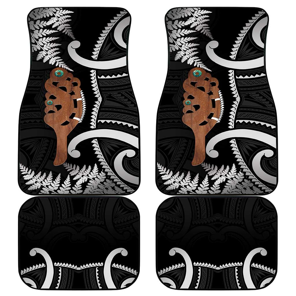 New Zealand Maripi Car Mats Silver Fern Mix Aotearoa Maori Pattern LT14 - Polynesian Pride