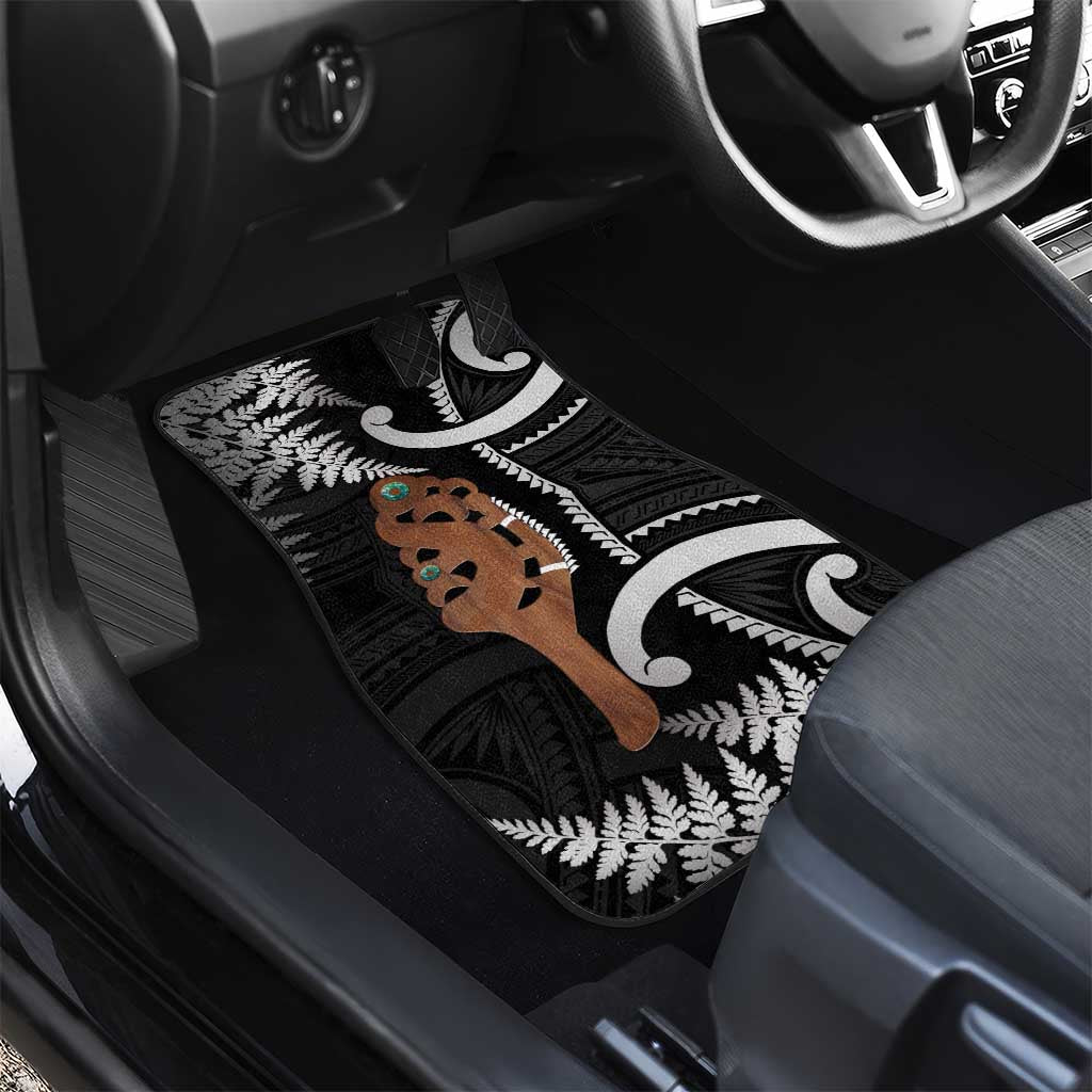New Zealand Maripi Car Mats Silver Fern Mix Aotearoa Maori Pattern LT14 - Polynesian Pride