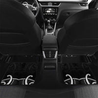 New Zealand Maripi Car Mats Silver Fern Mix Aotearoa Maori Pattern LT14 Set 2pcs - Back Black - Polynesian Pride
