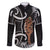 New Zealand Maripi Family Matching Long Sleeve Bodycon Dress and Hawaiian Shirt Silver Fern Mix Aotearoa Maori Pattern