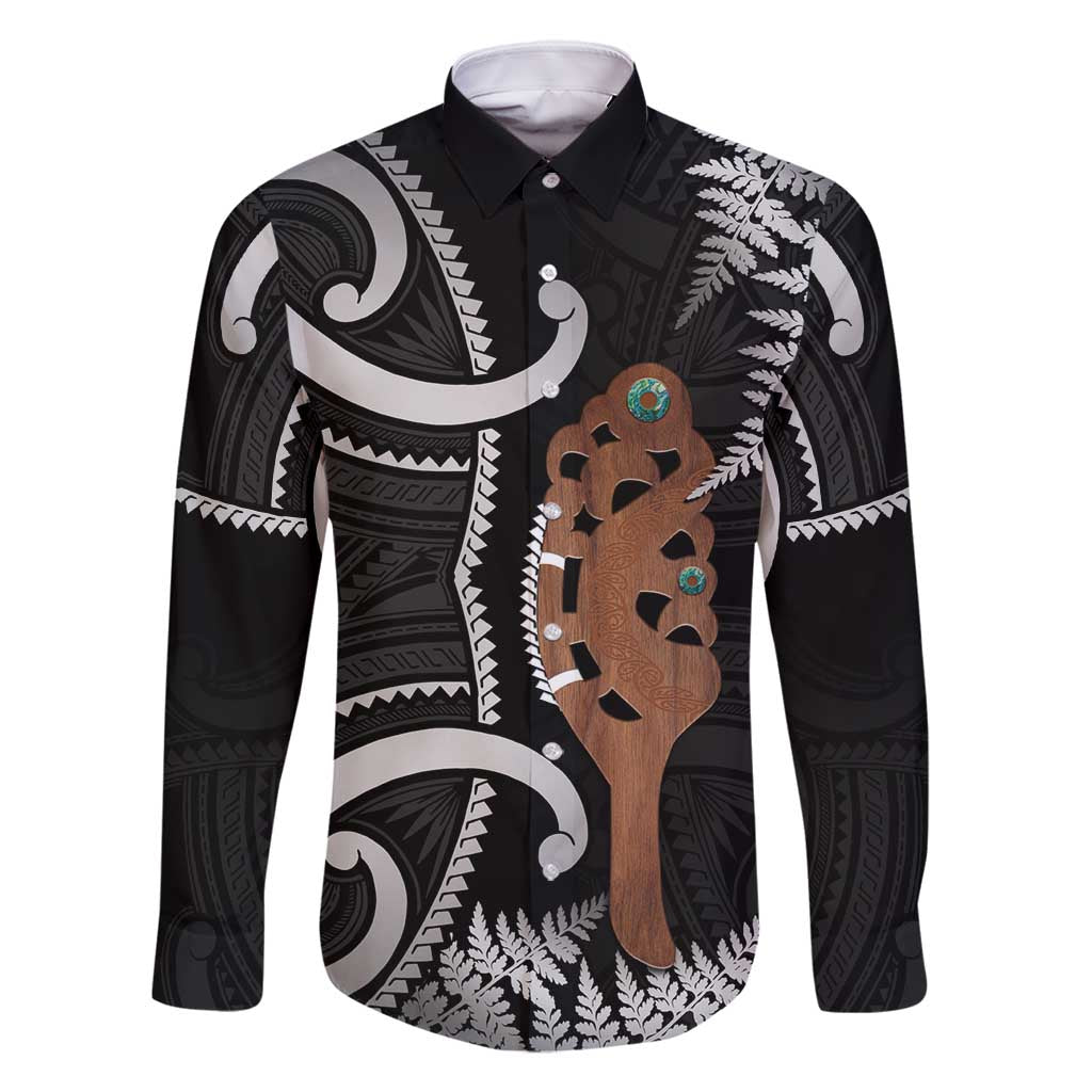 New Zealand Maripi Family Matching Mermaid Dress and Hawaiian Shirt Silver Fern Mix Aotearoa Maori Pattern