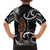 New Zealand Maripi Family Matching Off Shoulder Short Dress and Hawaiian Shirt Silver Fern Mix Aotearoa Maori Pattern