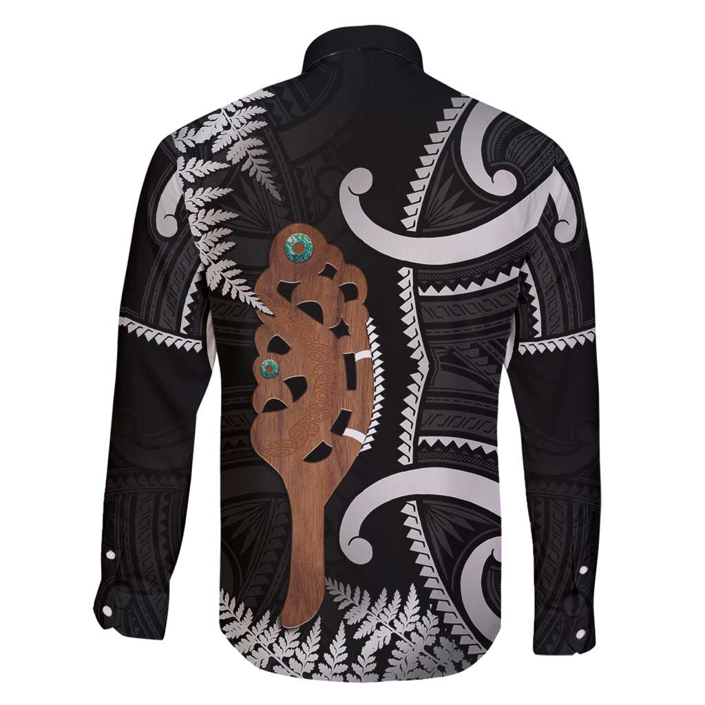 New Zealand Maripi Family Matching Tank Maxi Dress and Hawaiian Shirt Silver Fern Mix Aotearoa Maori Pattern