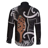 New Zealand Maripi Family Matching Tank Maxi Dress and Hawaiian Shirt Silver Fern Mix Aotearoa Maori Pattern
