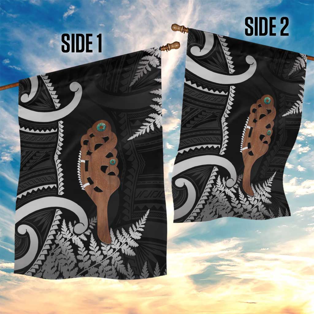 New Zealand Maripi Garden Flag Silver Fern Mix Aotearoa Maori Pattern LT14 - Polynesian Pride
