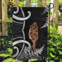 New Zealand Maripi Garden Flag Silver Fern Mix Aotearoa Maori Pattern LT14 Garden Flag Black - Polynesian Pride