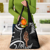 New Zealand Maripi Grocery Bag Silver Fern Mix Aotearoa Maori Pattern LT14 - Polynesian Pride