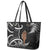 New Zealand Maripi Leather Tote Bag Silver Fern Mix Aotearoa Maori Pattern