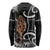 New Zealand Maripi Long Sleeve Shirt Silver Fern Mix Aotearoa Maori Pattern