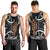 New Zealand Maripi Men Tank Top Silver Fern Mix Aotearoa Maori Pattern