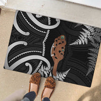 New Zealand Maripi Rubber Doormat Silver Fern Mix Aotearoa Maori Pattern LT14 - Polynesian Pride