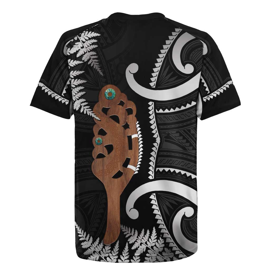 New Zealand Maripi Rugby Jersey Silver Fern Mix Aotearoa Maori Pattern