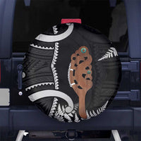 New Zealand Maripi Spare Tire Cover Silver Fern Mix Aotearoa Maori Pattern LT14 - Polynesian Pride