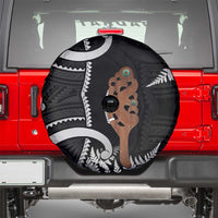 New Zealand Maripi Spare Tire Cover Silver Fern Mix Aotearoa Maori Pattern LT14 - Polynesian Pride