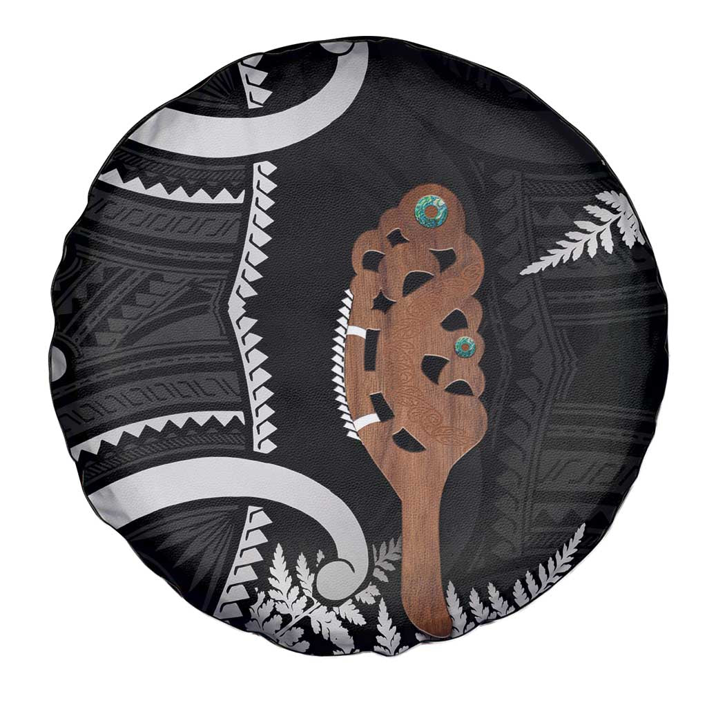 New Zealand Maripi Spare Tire Cover Silver Fern Mix Aotearoa Maori Pattern LT14 - Polynesian Pride