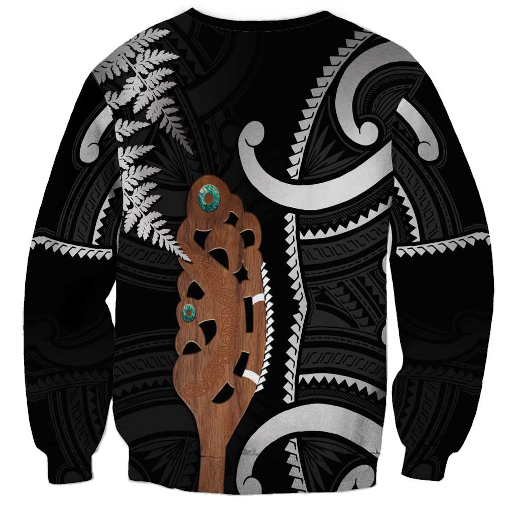 New Zealand Maripi Sweatshirt Silver Fern Mix Aotearoa Maori Pattern LT14 - Polynesian Pride