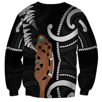 New Zealand Maripi Sweatshirt Silver Fern Mix Aotearoa Maori Pattern LT14 - Polynesian Pride