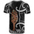 New Zealand Maripi T Shirt Silver Fern Mix Aotearoa Maori Pattern