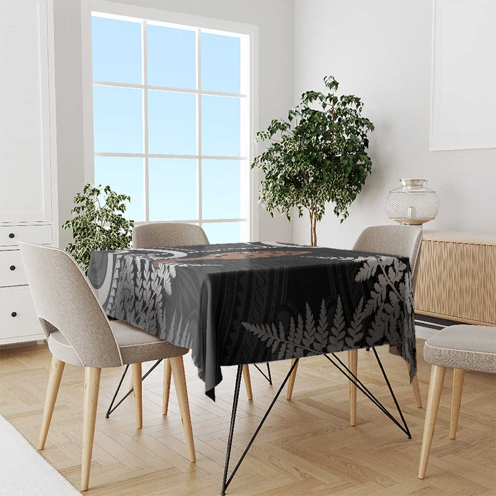 New Zealand Maripi Tablecloth Silver Fern Mix Aotearoa Maori Pattern LT14 - Polynesian Pride