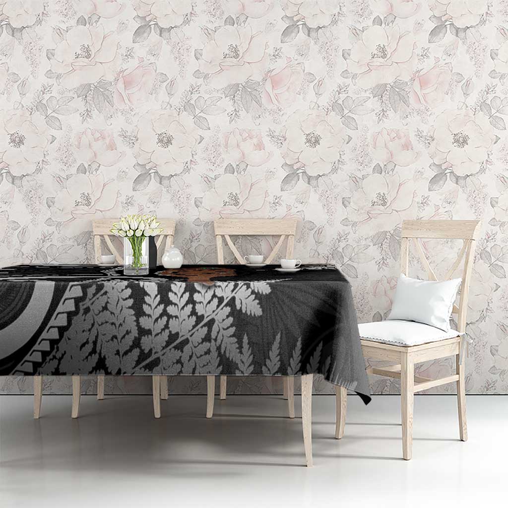 New Zealand Maripi Tablecloth Silver Fern Mix Aotearoa Maori Pattern LT14 - Polynesian Pride