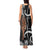 New Zealand Maripi Tank Maxi Dress Silver Fern Mix Aotearoa Maori Pattern