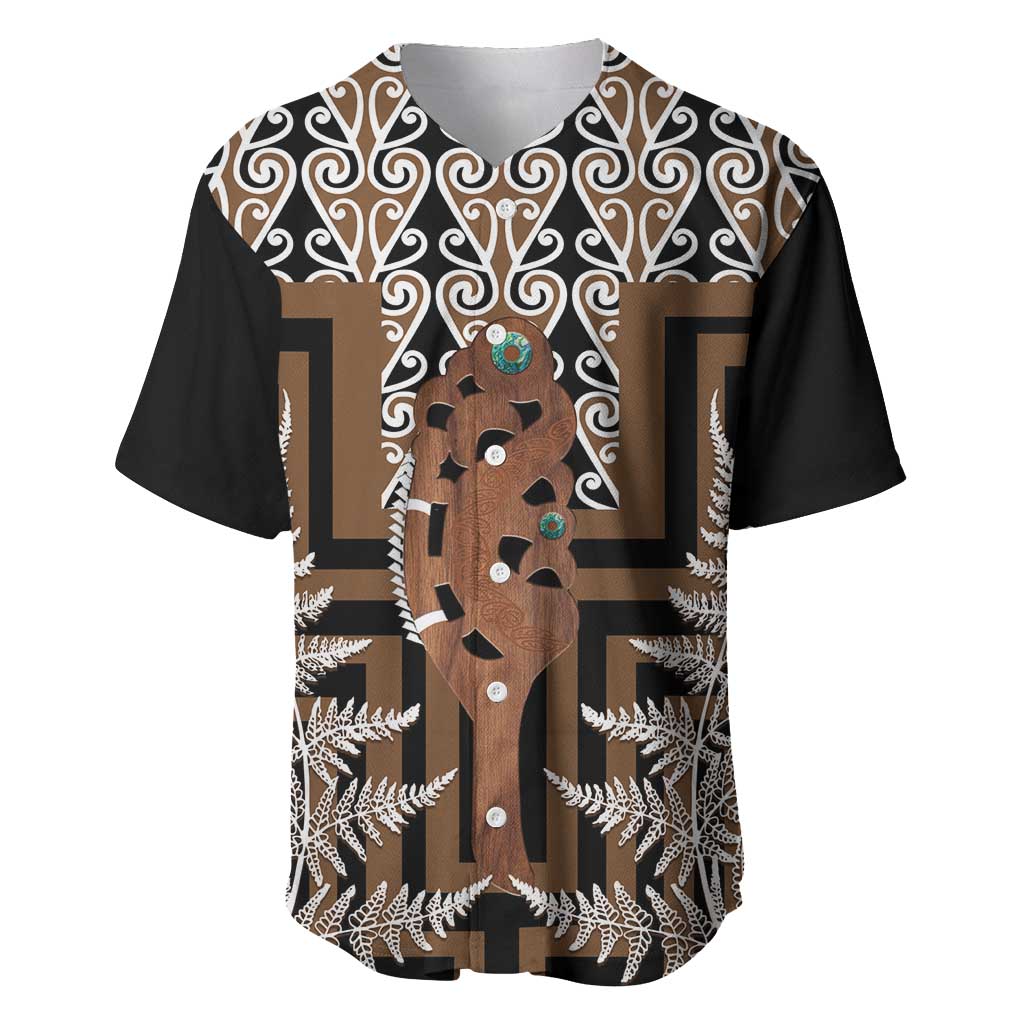 New Zealand Baseball Jersey Maori Maripi Knife With Poutama Art