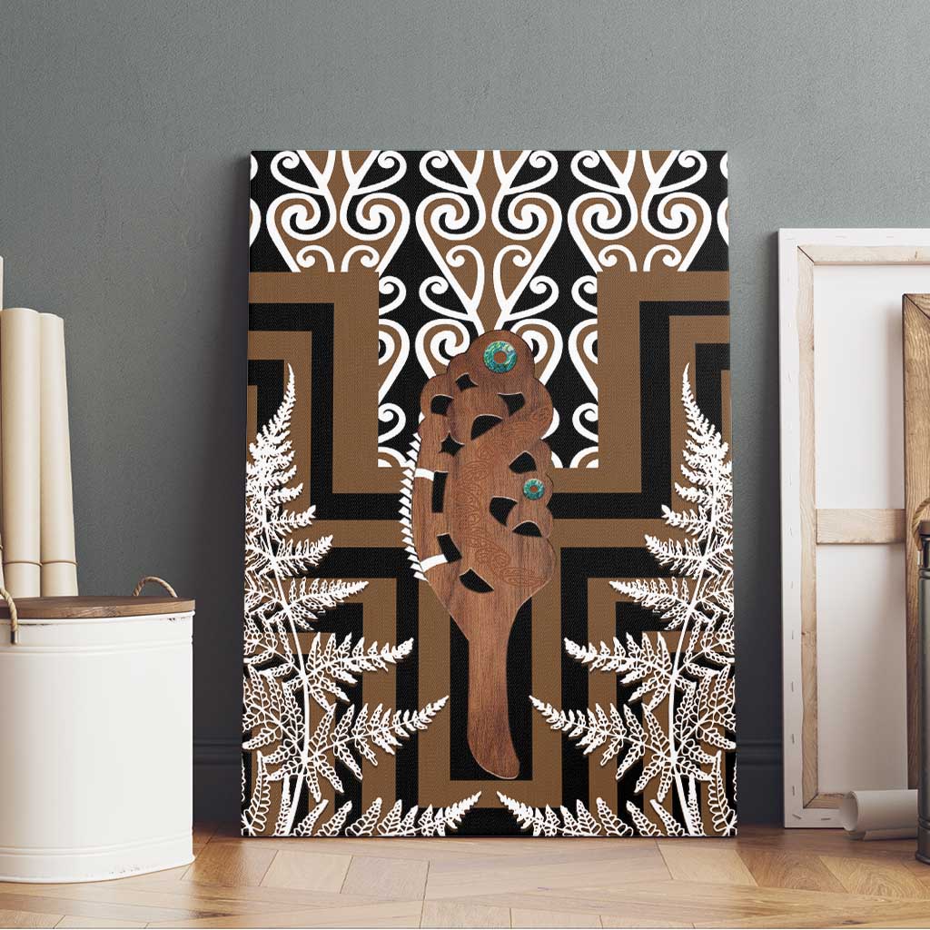 New Zealand Canvas Wall Art Maori Maripi Knife With Poutama Art LT14 - Polynesian Pride