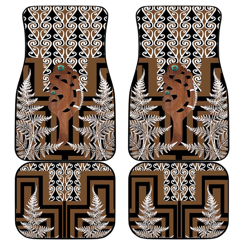 New Zealand Car Mats Maori Maripi Knife With Poutama Art LT14 - Polynesian Pride
