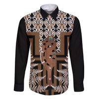 New Zealand Family Matching Mermaid Dress and Hawaiian Shirt Maori Maripi Knife With Poutama Art