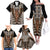 New Zealand Family Matching Off The Shoulder Long Sleeve Dress and Hawaiian Shirt Maori Maripi Knife With Poutama Art