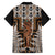 New Zealand Family Matching Off The Shoulder Long Sleeve Dress and Hawaiian Shirt Maori Maripi Knife With Poutama Art