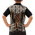 New Zealand Family Matching Off Shoulder Short Dress and Hawaiian Shirt Maori Maripi Knife With Poutama Art