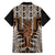 New Zealand Family Matching Off Shoulder Short Dress and Hawaiian Shirt Maori Maripi Knife With Poutama Art